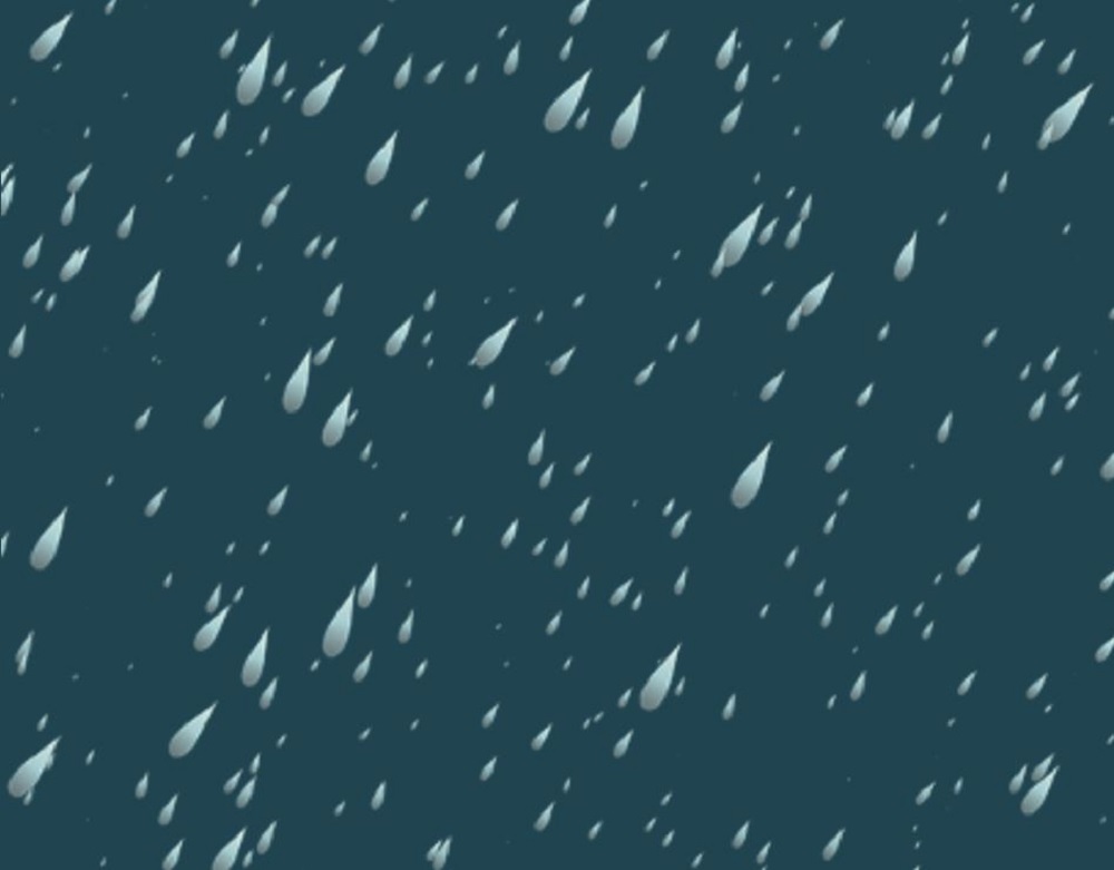 Raindrops on a dark blue background